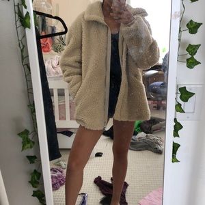 Tan Faux Shearling Jacket